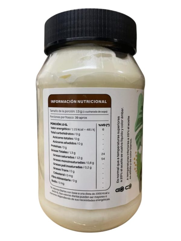 ENTRENUTS- ACEITE DE COCO NEUTRO 500CC - Image 2