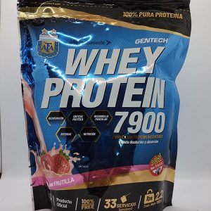 GENTECH-WHEY PROTEIN 7900 - 1 kilogramo, Frutilla